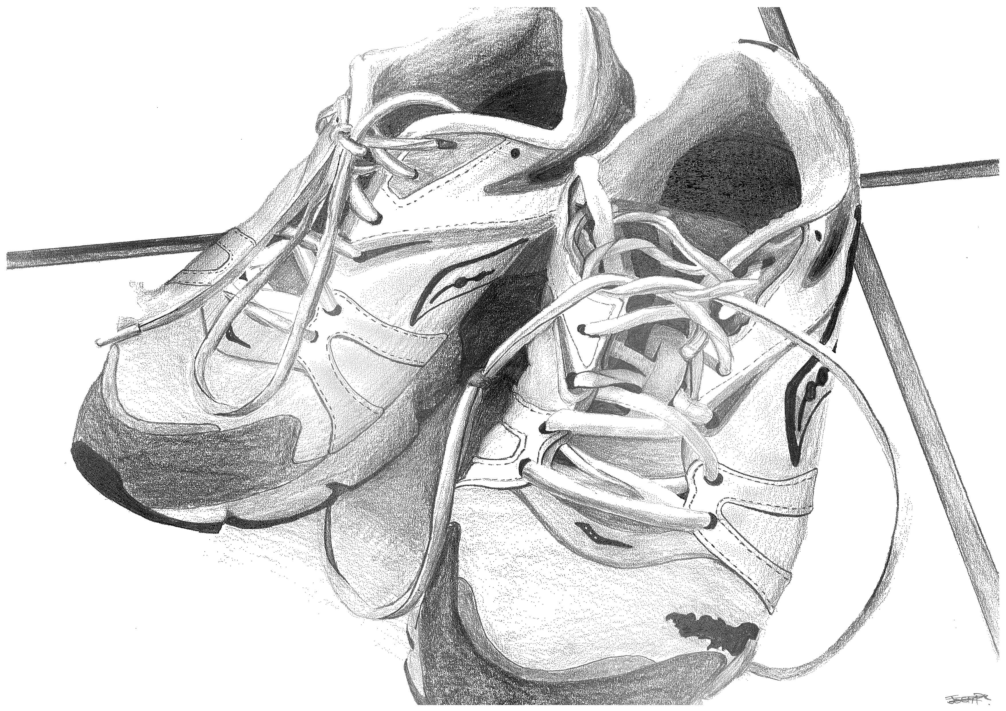 Second Drawing Worn Shoes Bct13021b Joshua Pak You can edit any of drawings via our online image editor before downloading. second drawing worn shoes bct13021b